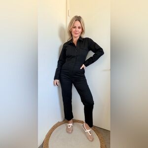 Rivet Utility Bigwig Jumpsuit in Black